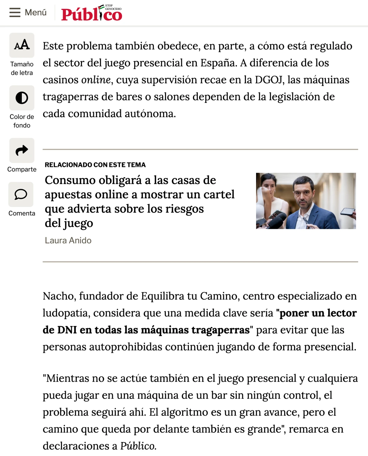 Diario Público — regulación del juego en España