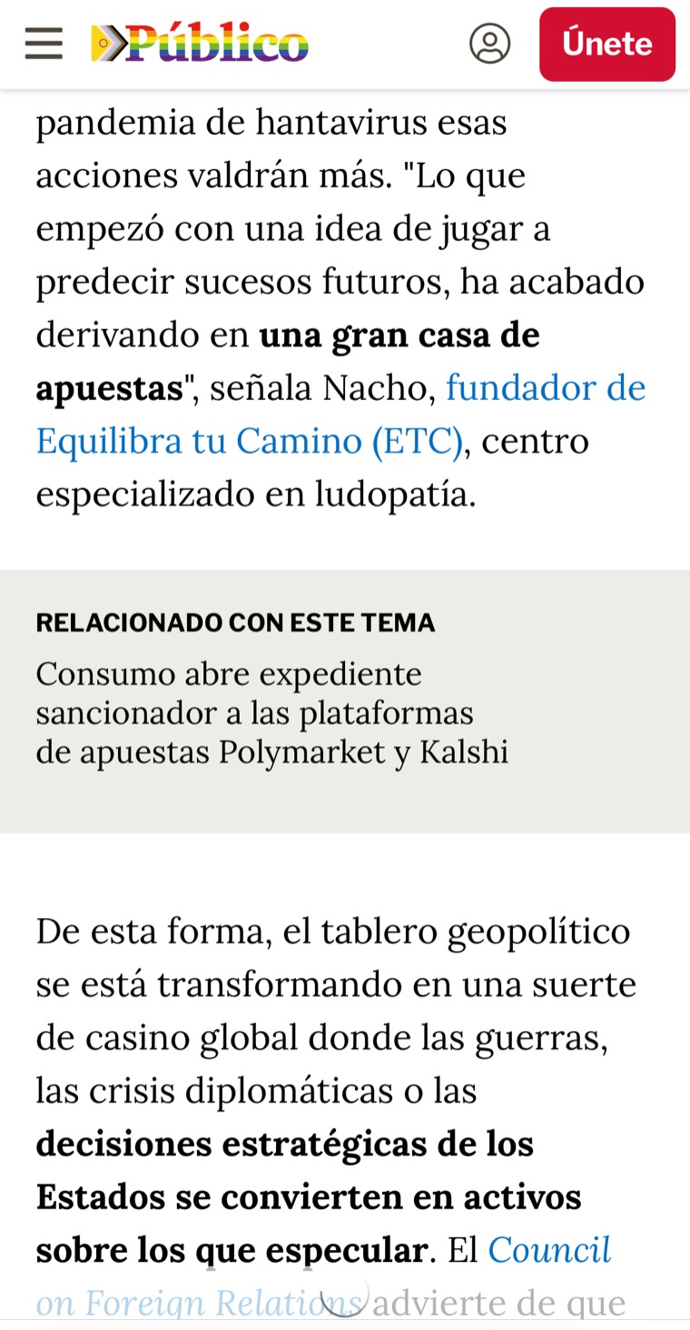 Diario Público — Nacho citado sobre las casas de apuestas
